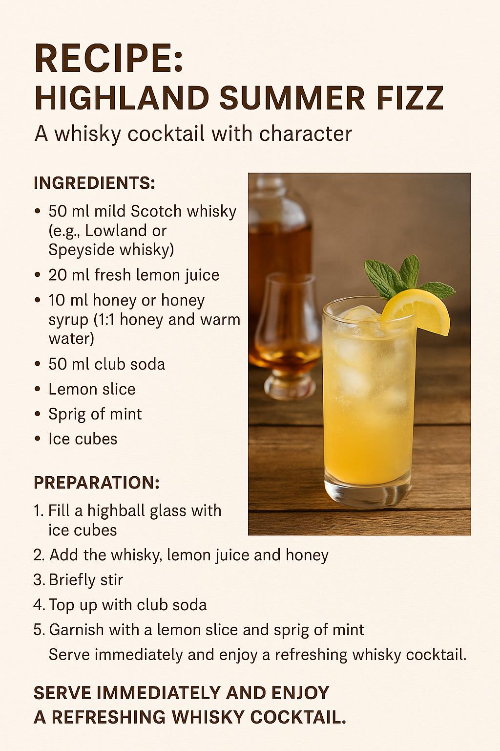 Sommer & Whisky? Absolut. Lernen Sie den Highland Summer Fizz kennen
