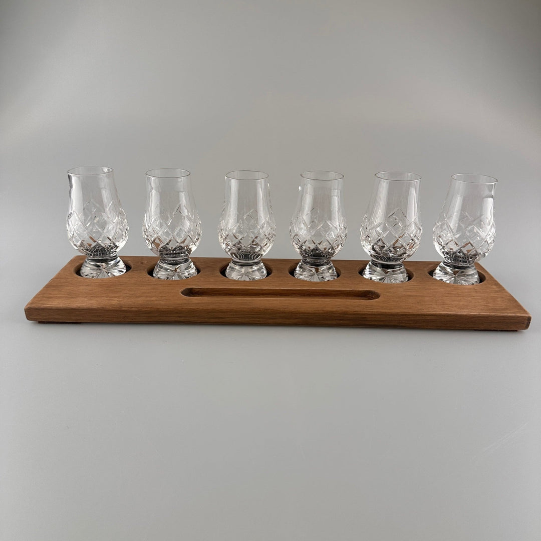 E.W.B. Belgium – Whisky Glass Holder – Handmade Oak – Holds 6 Glasses - Mood4whisky