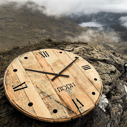 Fiodh – Vintage Clock – Old Whisky Barrels – 54 cm Diameter - Mood4whisky