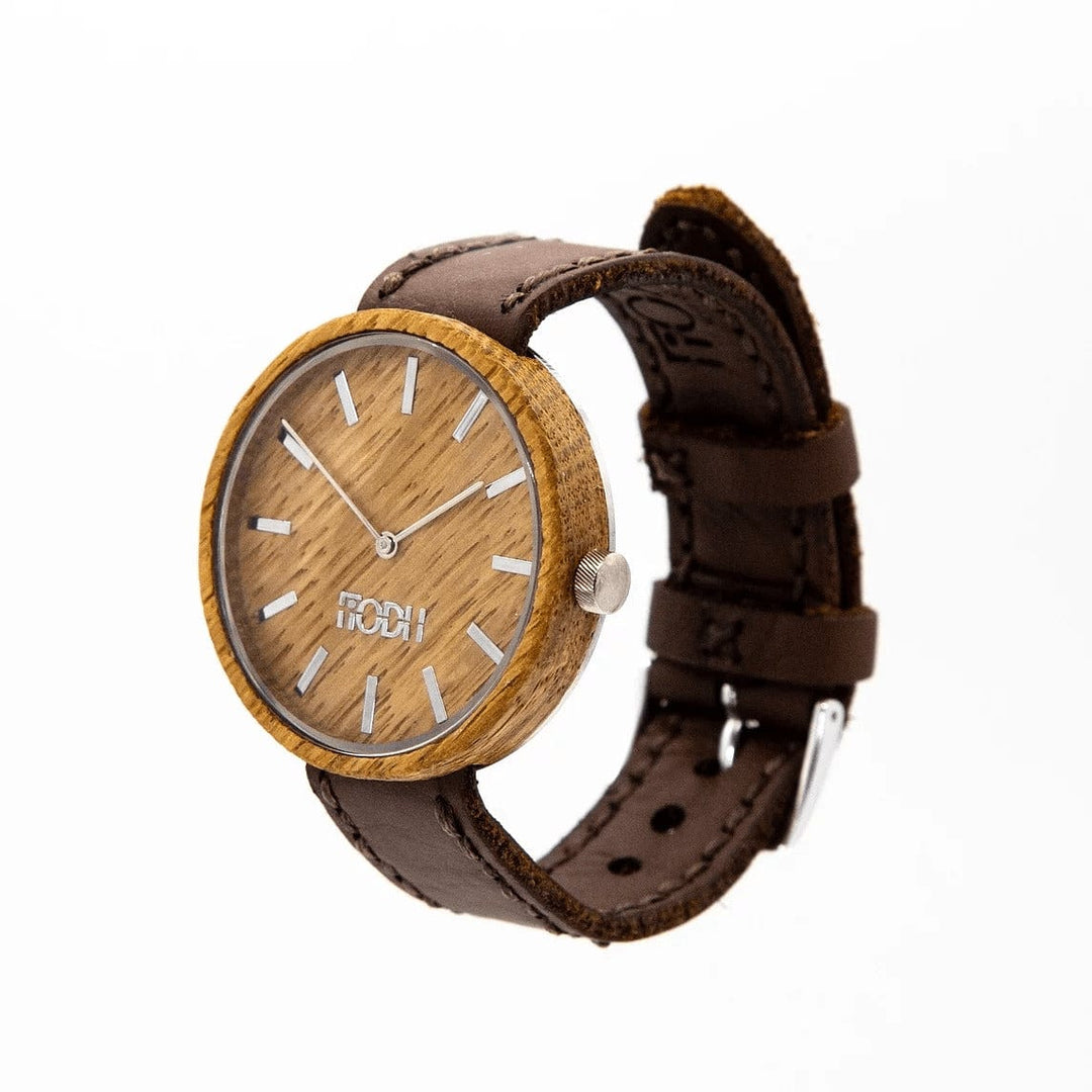 FIODH – Whisky Watch – Brown Leather – Handmade from Barrels - Mood4whisky