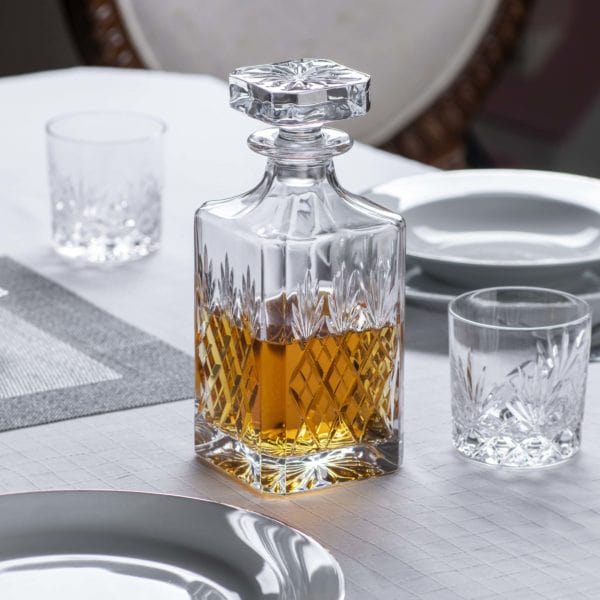 Glencairn – Decanter Gift Set – Crystal – Wooden Box – 3 Pieces - Mood4whisky