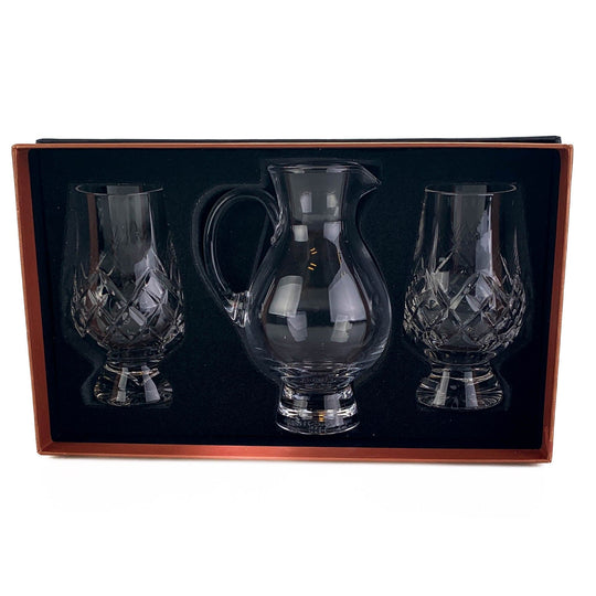 Glencairn – Water Jug Gift Set – Cut Crystal – Includes 2 Glasses - Mood4whisky