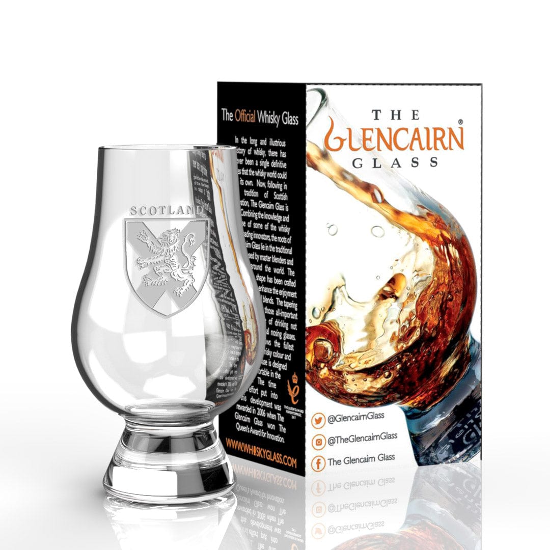 Glencairn – Whisky Glass – Engraved Crystal – Scotland Shield - Mood4whisky