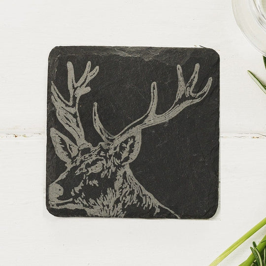 Just Slate Company – Coasters – Handcrafted Slate – Set of 4 - Mood4whisky