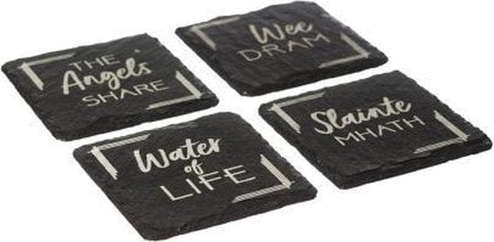 Just Slate – Slate Coasters – Handcrafted – Whisky Sayings Set - Mood4whisky