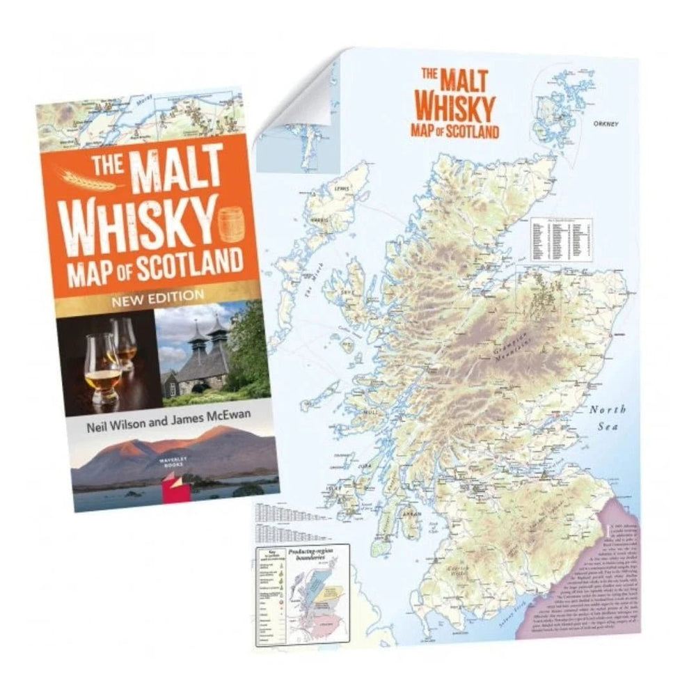Malt Whisky Map – Illustrated Map – Scotland Distilleries – Gift for Enthusiasts - Mood4whisky
