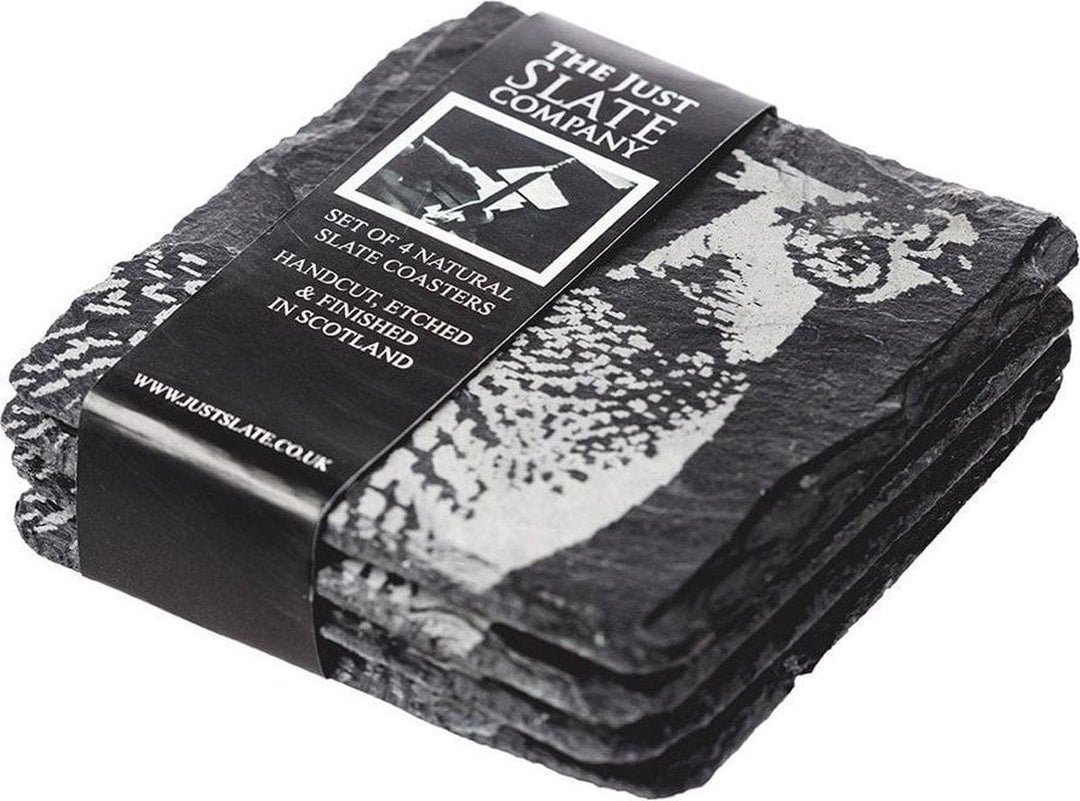 In this photo 4 Slate Coasters Pheasant Mood4Whisky