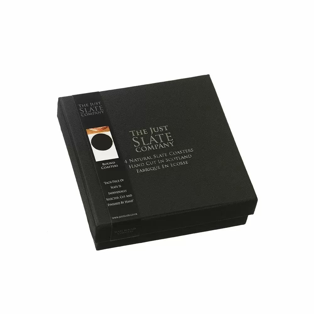 In this photo 4 Slate Coasters Round Blank Mood4Whisky