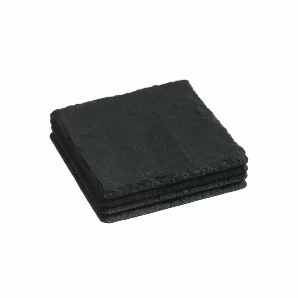 In this photo 4 Slate Coasters Square Blank Mood4Whisky