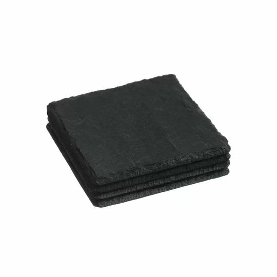 In this photo 4 Slate Coasters Square Blank Mood4Whisky