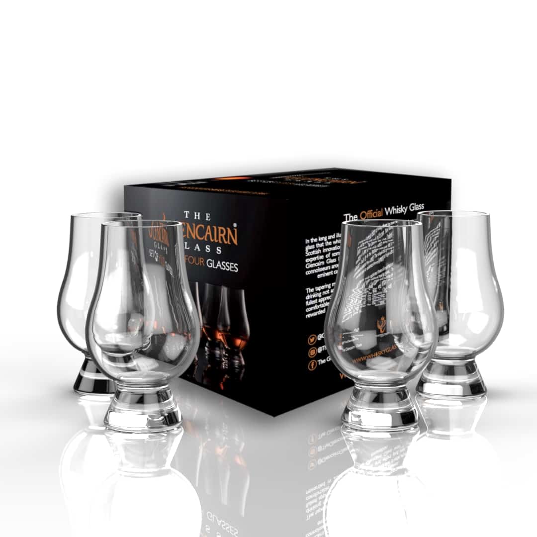 In this photo Glencairn Glass Gift Pack of 4 Mood4Whisky