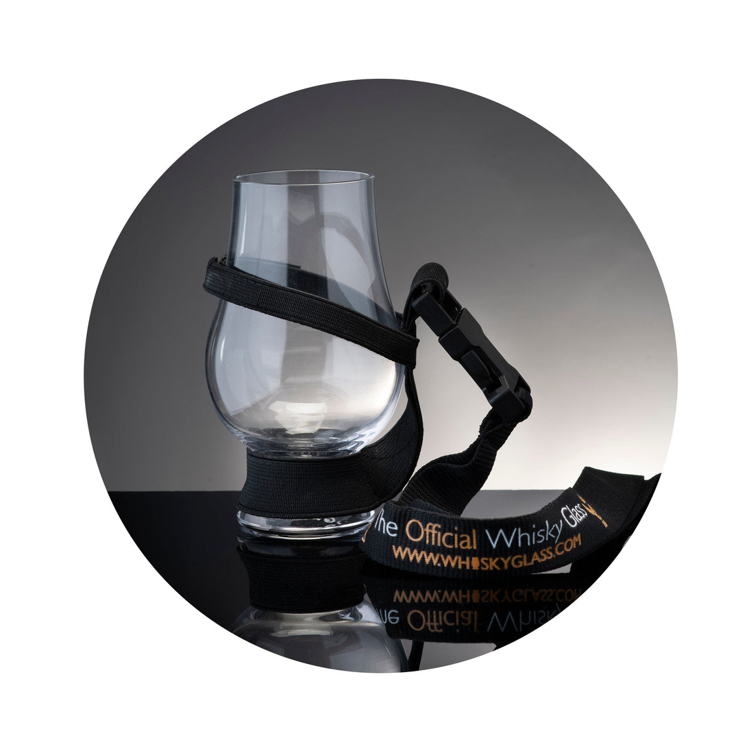 In this photo Glencairn Glass Lanyard Mood4Whisky