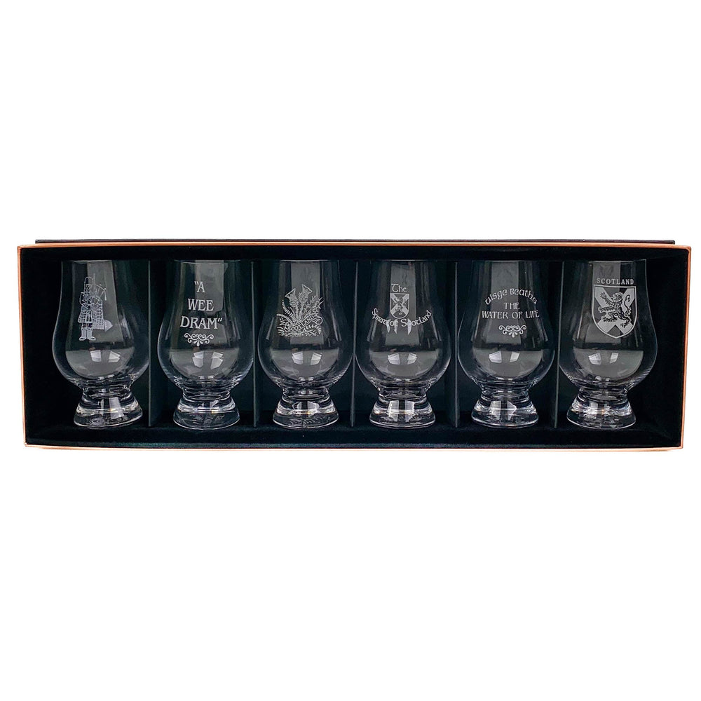 In this photo Glencairn Glass – Scottish Gift Set of 6 Mood4Whisky
