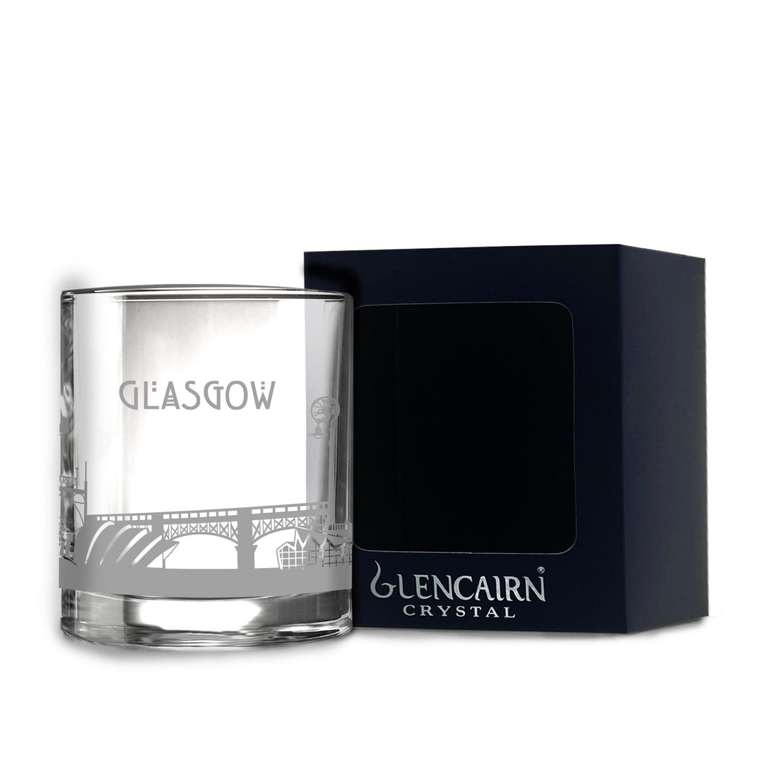 In this photo Glencairn Whisky tumbler Skyline Glasgow Mood4Whisky