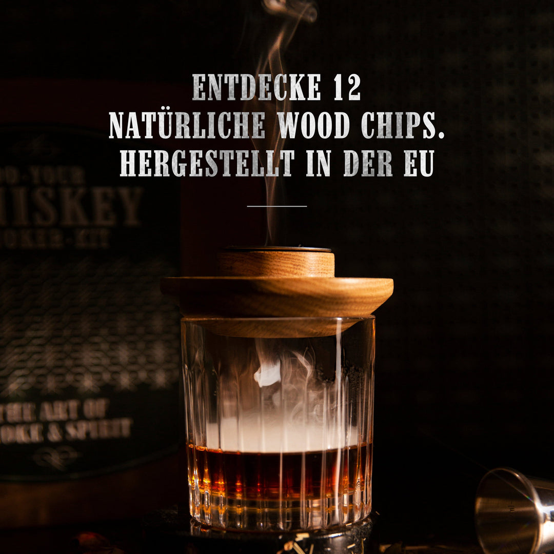 In this photo Whiskey Smoker Wood Chips - For use with a Smoker - Craftly Mood4Whisky