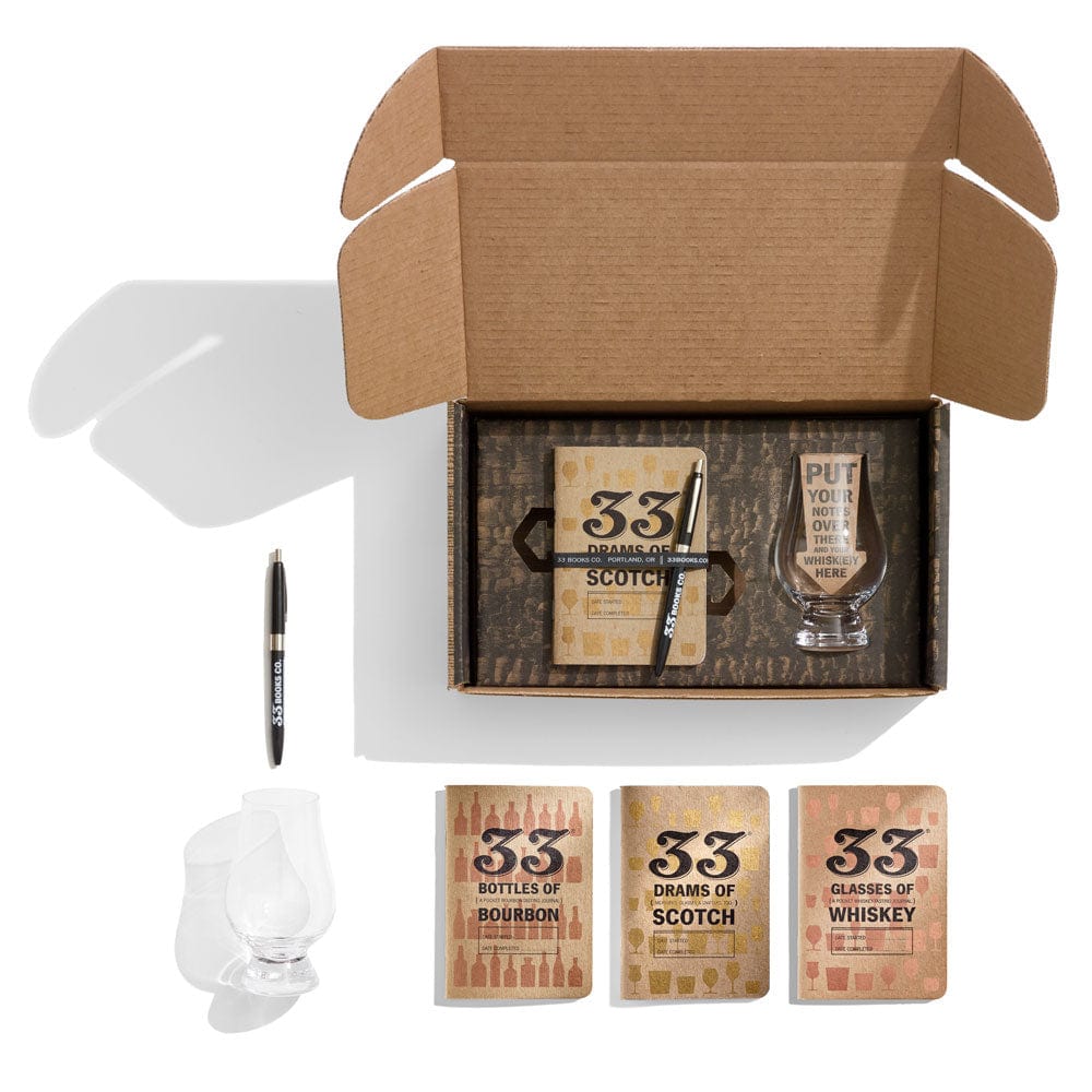 In this photo Whiskey Tasting Gift Set - 33 Books US Mood4whisky
