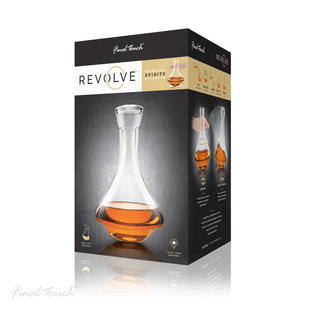 In this photo Whisky Decanter Revolve Spirits - 750ml - Lead Free Crystal - Final Touch Mood4whisky