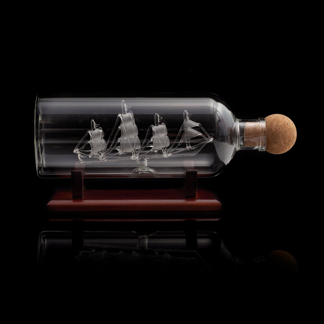 In this photo Whisky Decanter Ship in a Bottle - 750ml - handmade - Original Products UK Mood4whisky
