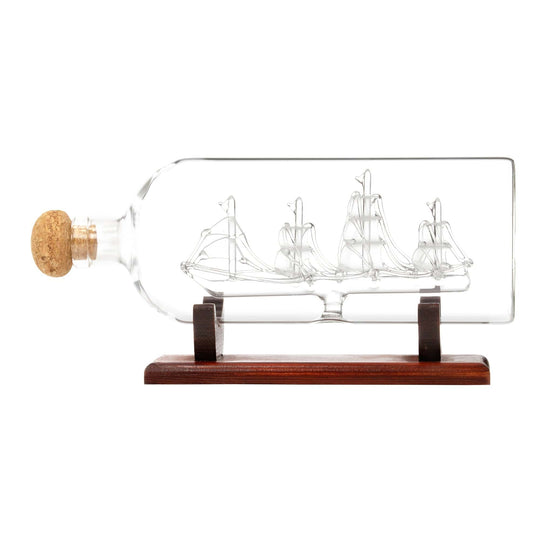 In this photo Whisky Decanter Ship in a Bottle - 750ml - handmade - Original Products UK Mood4whisky