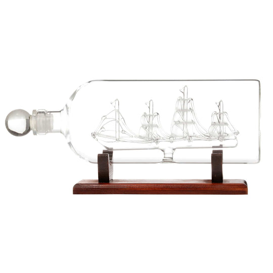 In this photo Whisky Decanter Ship in a Bottle - 750ml - handmade - Original Products UK Mood4whisky