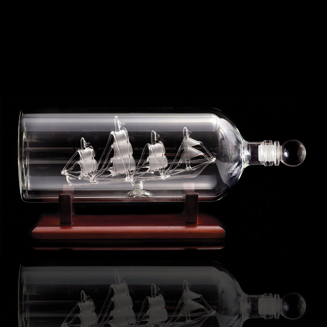 In this photo Whisky Decanter Ship in a Bottle - 750ml - handmade - Original Products UK Mood4whisky
