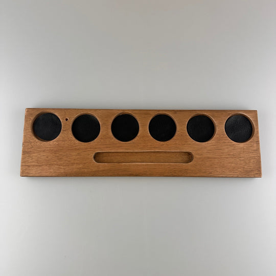 In this photo Whisky Glass Holder Wide with Glassware - Handmade - E.W.B. Belgium Mood4Whisky