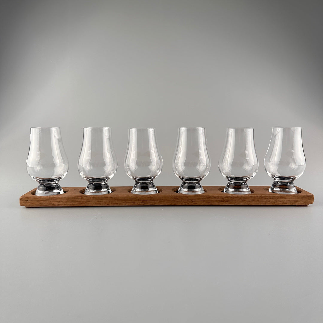 In this photo Whisky glass holder with glassware - Handmade - E.W.B. Belgium Mood4Whisky