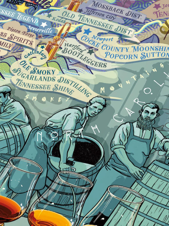 In this photo Whisky Puzzle Kentucky & Tennessee - 1000 pieces - 14+ - Water & Wines Sweden Mood4whisky