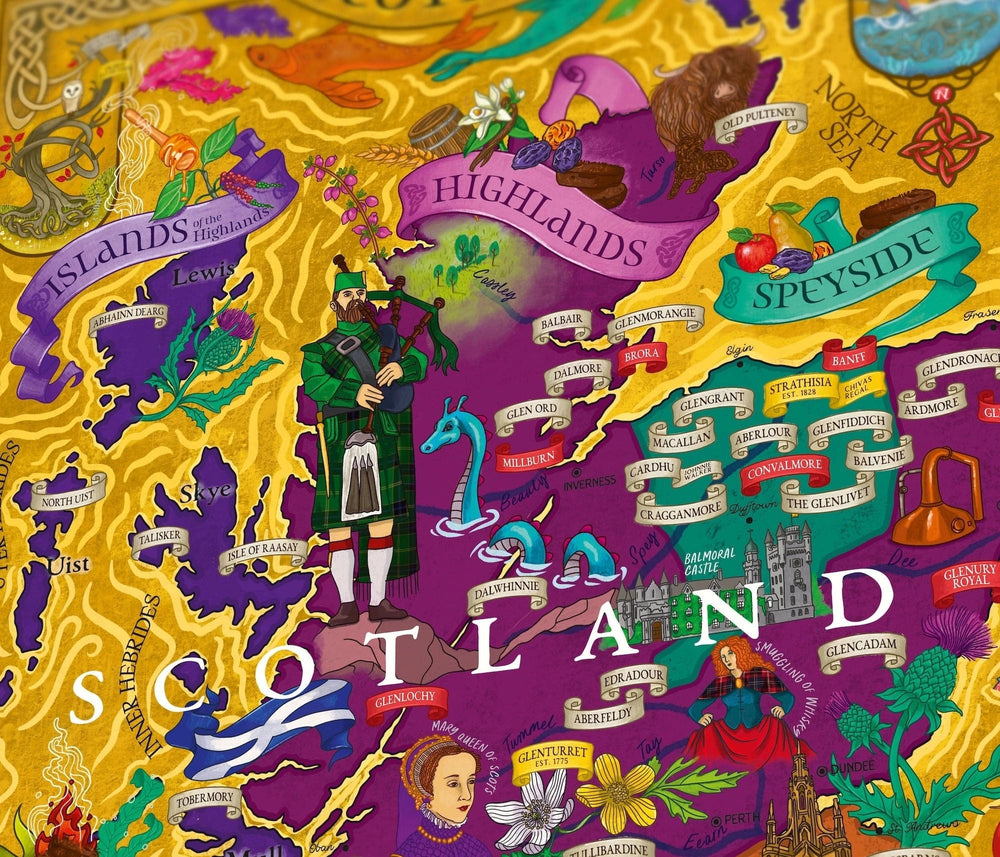 In this photo Whisky Puzzle Scotland - 1000 - 14+ - Water & Wines Sweden Mood4whisky
