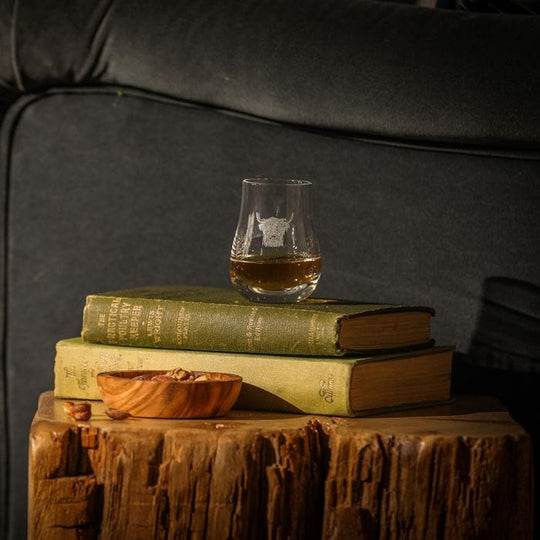 In this photo Whisky Tasting Glass Highland Cow Mood4Whisky