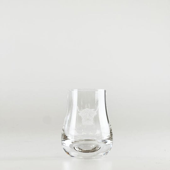In this photo Whisky Tasting Glass Highland Cow Mood4Whisky