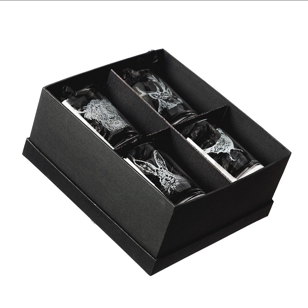 In this photo Whisky Tumblers 4x  Country Animals Mood4Whisky
