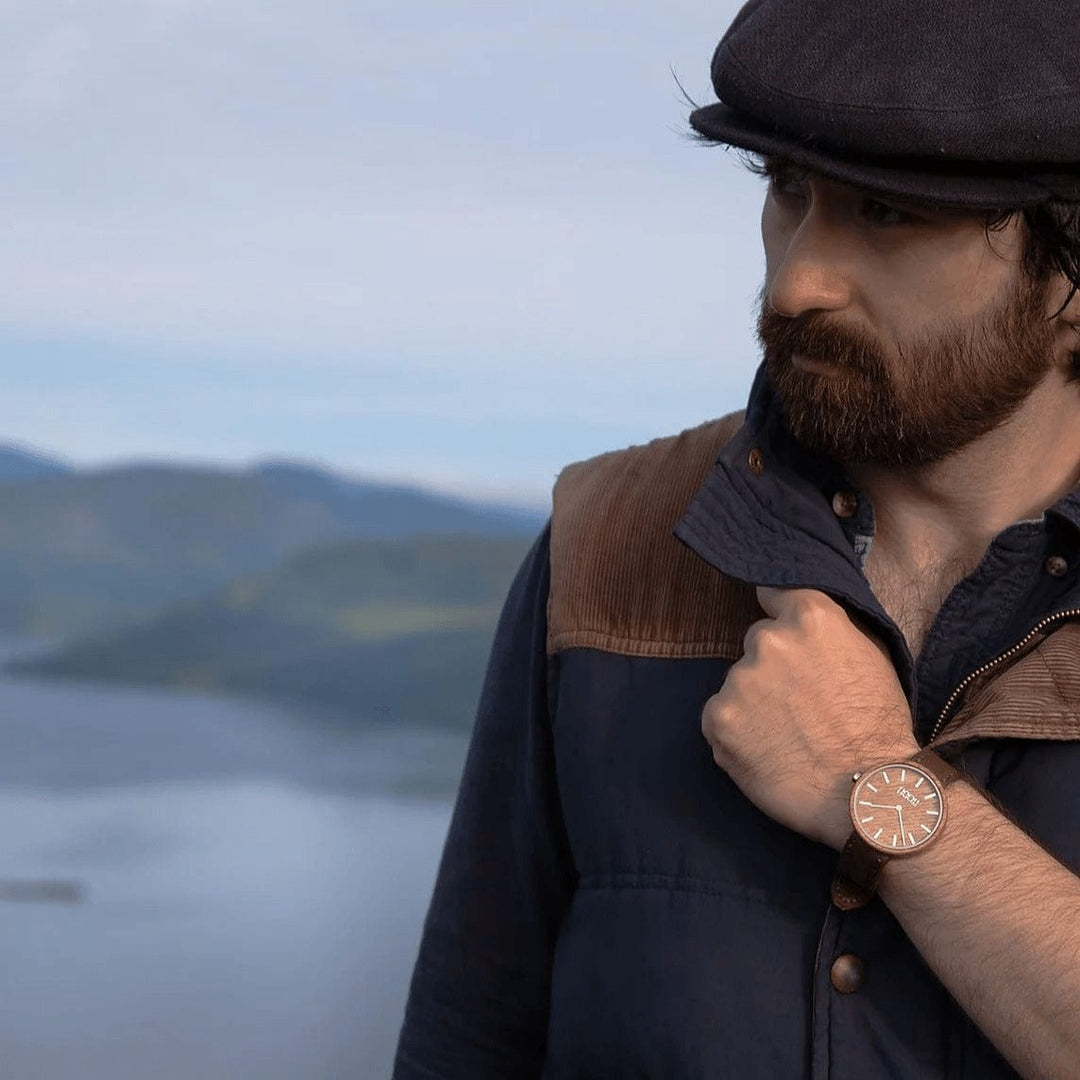 In this photo Whiskywatch Brown Leather | Handmade in Scotland Mood4Whisky