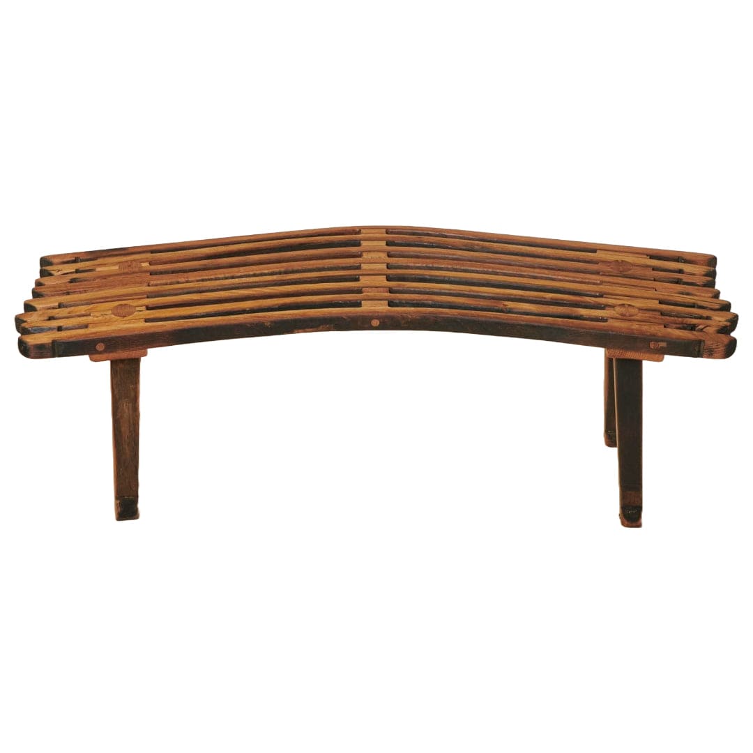 In this photo Bench of old whiskey barrels Large - 130 x 35 x 48 cm - Handmade - Darach Scotland MoodCompanyNL