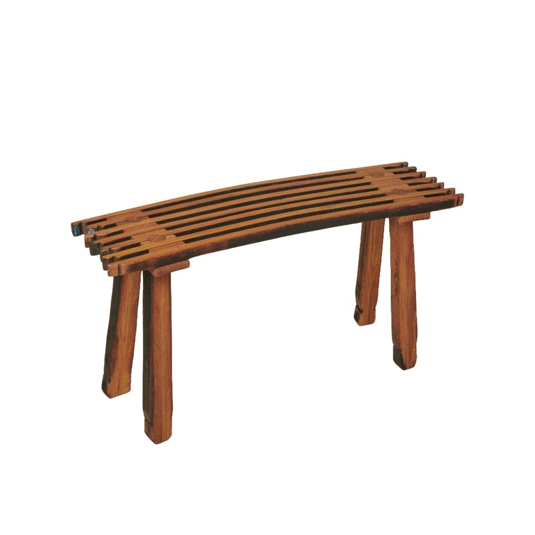 In this photo Bench of old whiskey barrels Medium - 88 x 30 x 48 cm - Handmade - Darach Scotland MoodCompanyNL