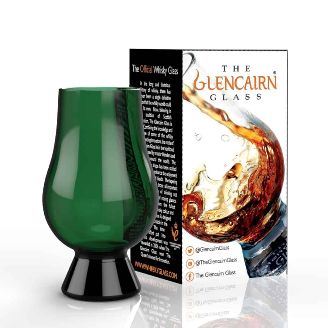 In this photo Glencairn Whisky Glass Green MoodCompanyNL