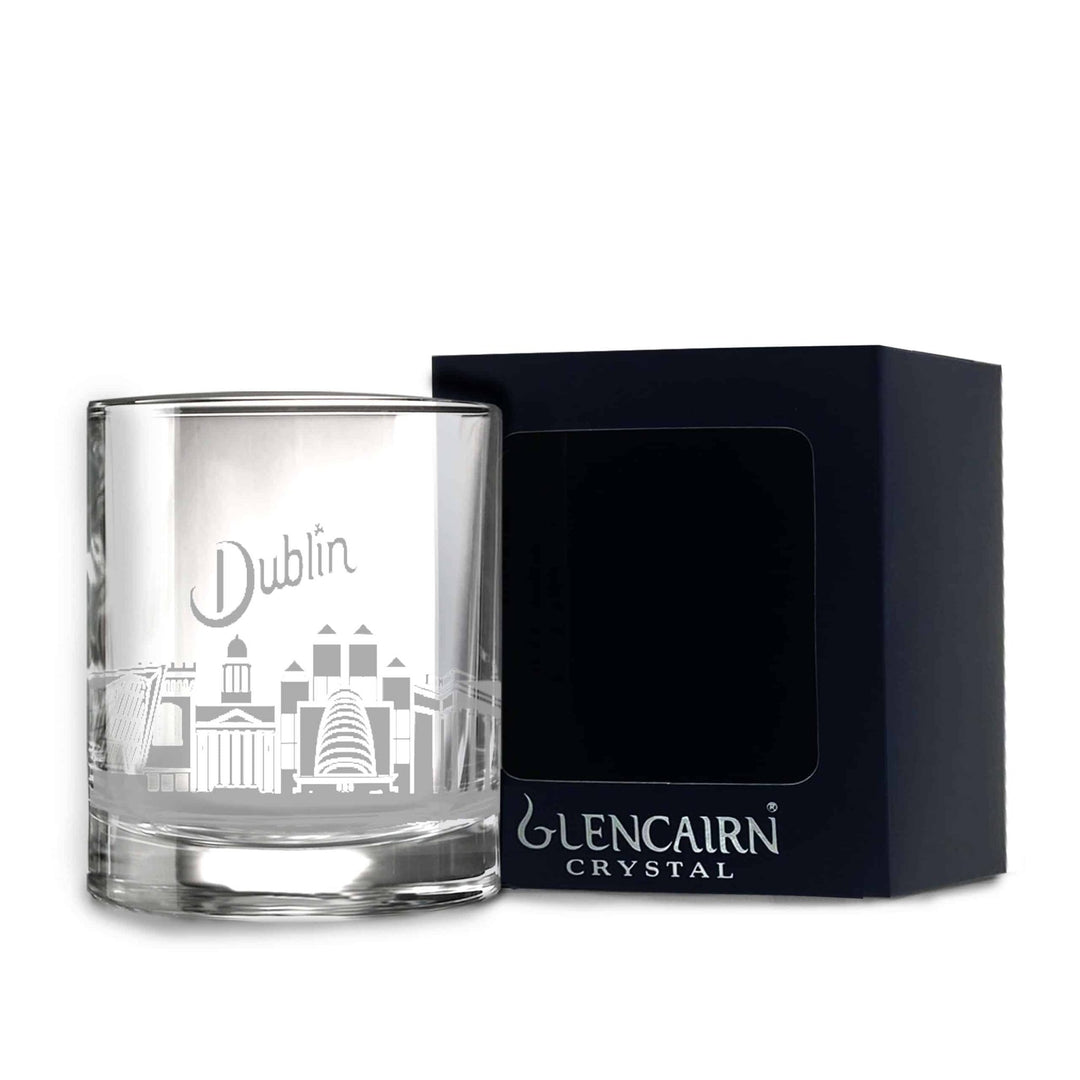 Skyline – Whisky Tumbler – Engraved Glencairn Crystal – Dublin Design - Mood4whisky