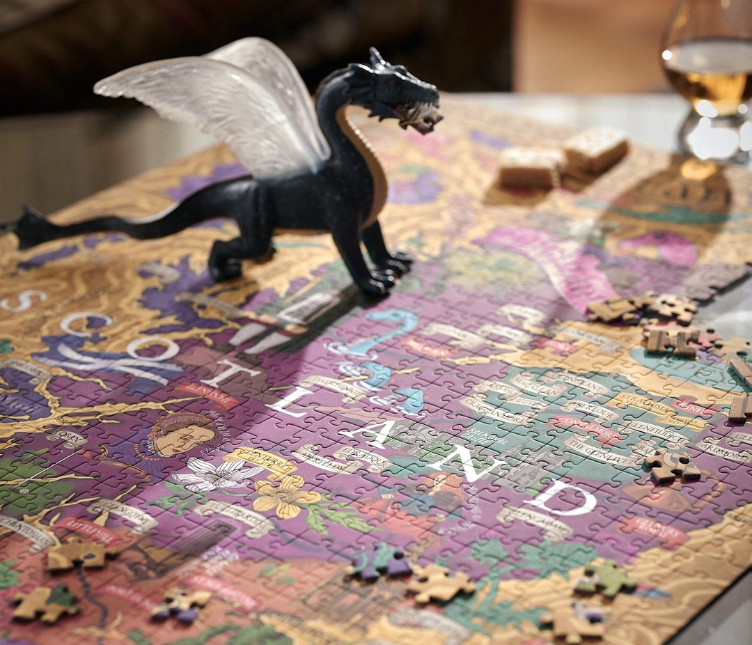 Water & Wines – Whisky Jigsaw Puzzle – Scotland Map – 1000 Pieces - Mood4whisky