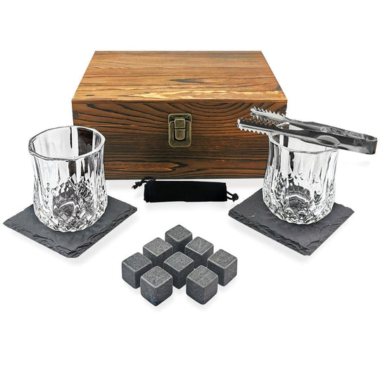 Whisky Double Tasting Set – Glasses and Stones – Set of 2 - Mood4whisky
