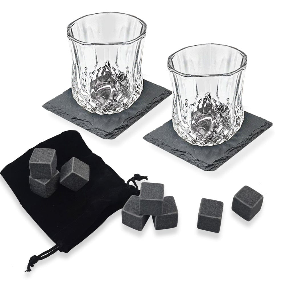 Whisky Double Tasting Set – Glasses and Stones – Set of 2 - Mood4whisky