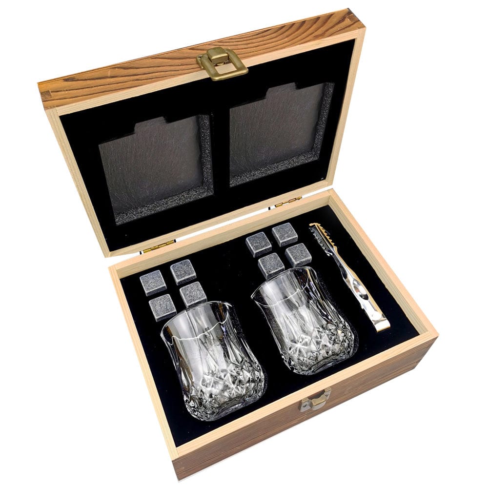 Whisky Double Tasting Set – Glasses and Stones – Set of 2 - Mood4whisky