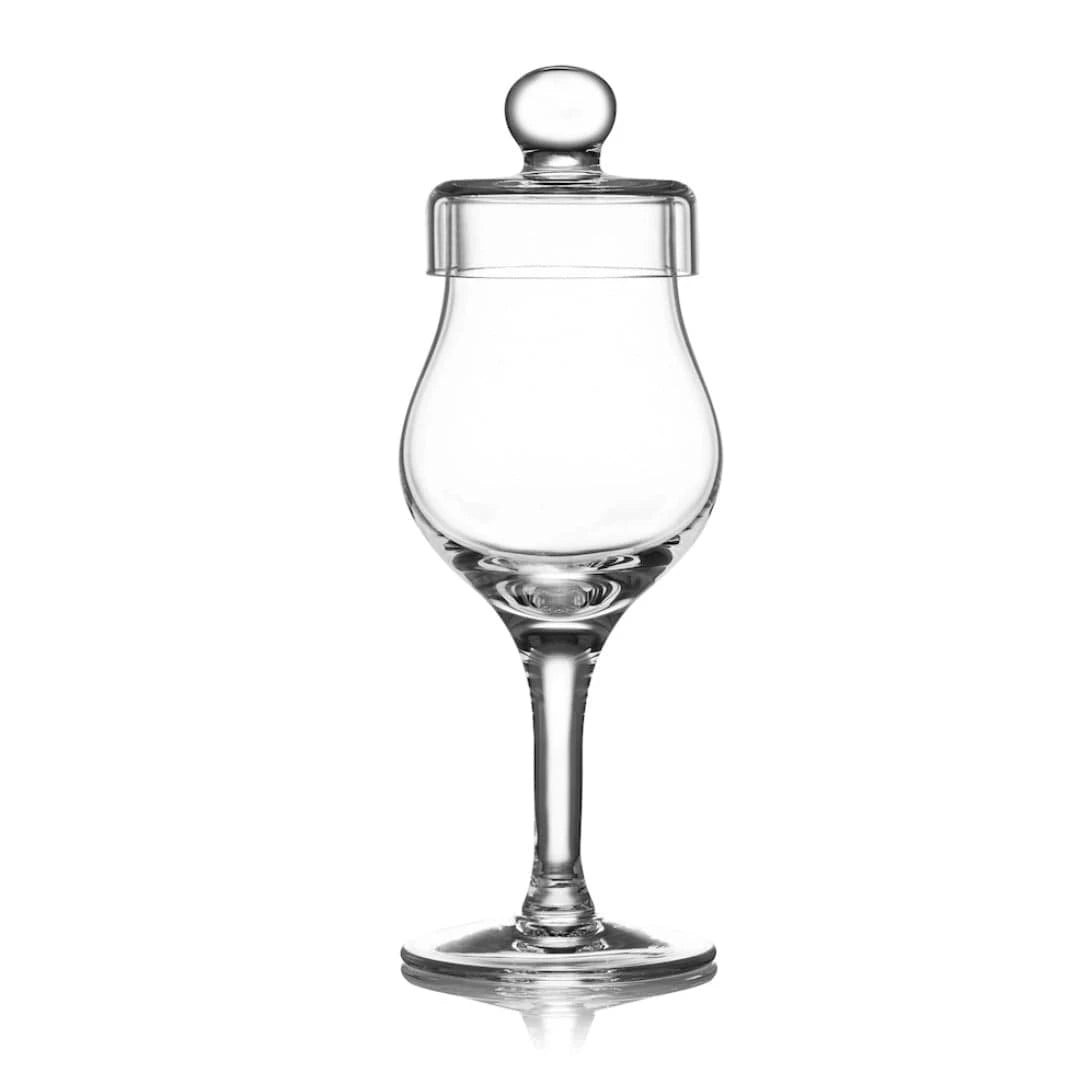 Whisky Glass G100 – 100 ml – with Lid – Hand - Blown – Amber Glass - Mood4whisky