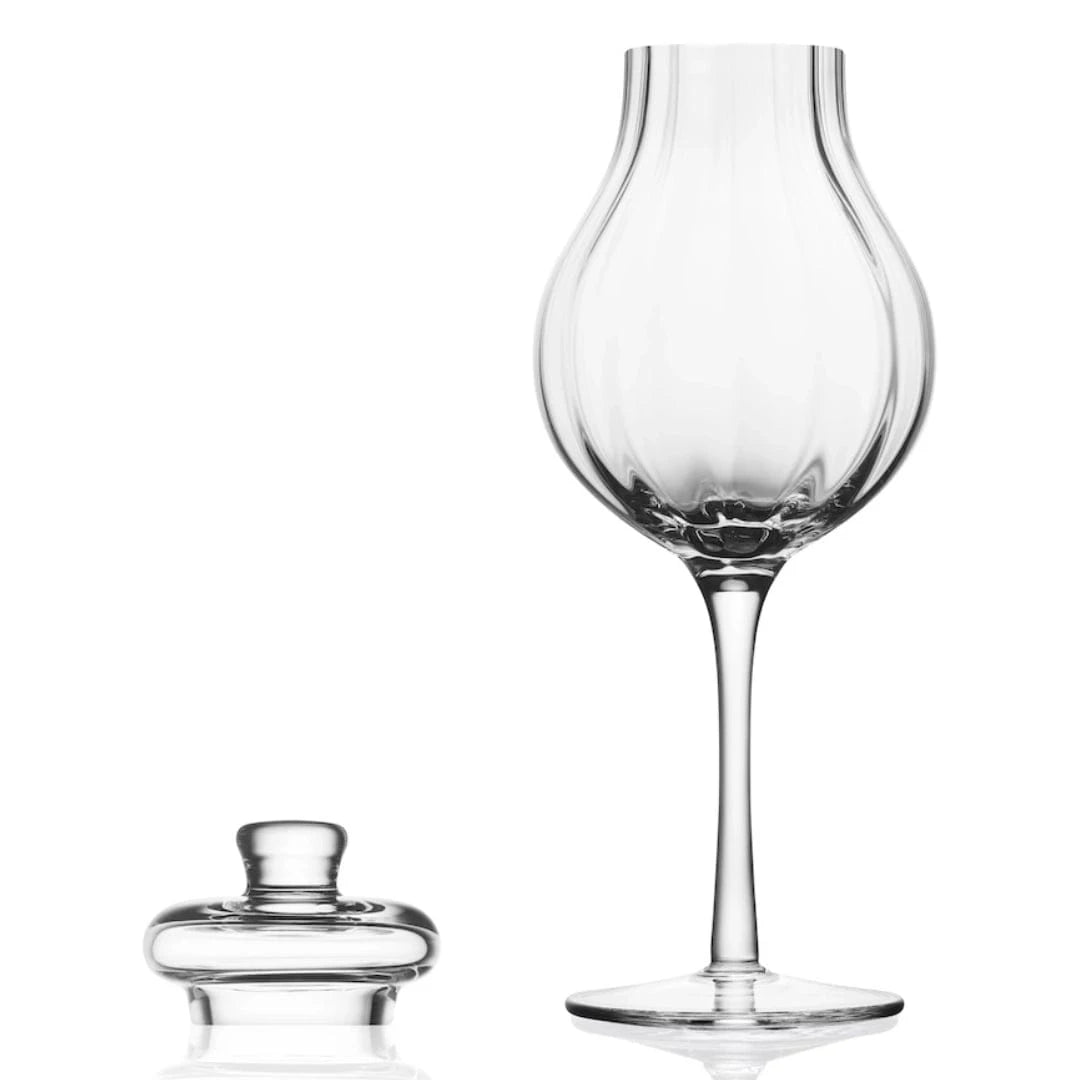Whisky Glass G610 – 200 ml – with Lid – Hand - Blown – Amber Glass - Mood4whisky