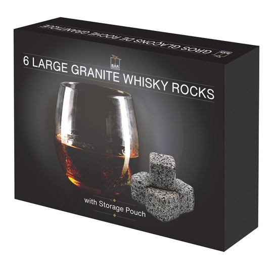 Whisky Rocks – Granite Chilling Stones – Set of 6 – Original Design - Mood4whisky